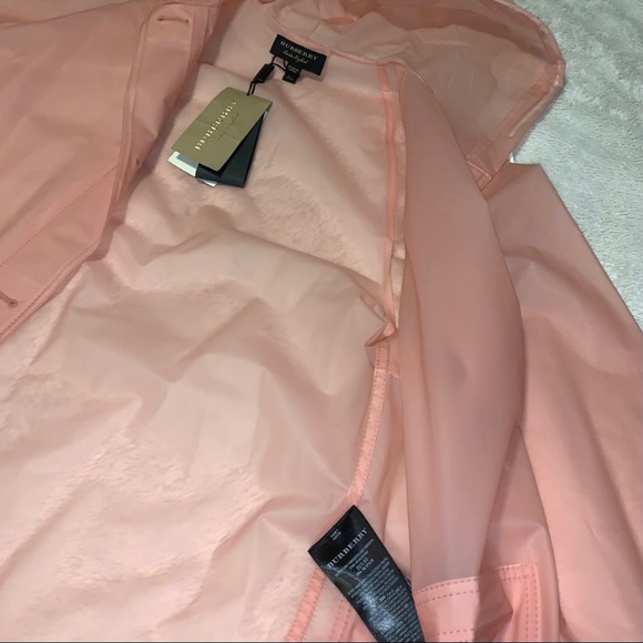 Burberry see-through sheer hooded raincoat pink - Picture 2 of 5